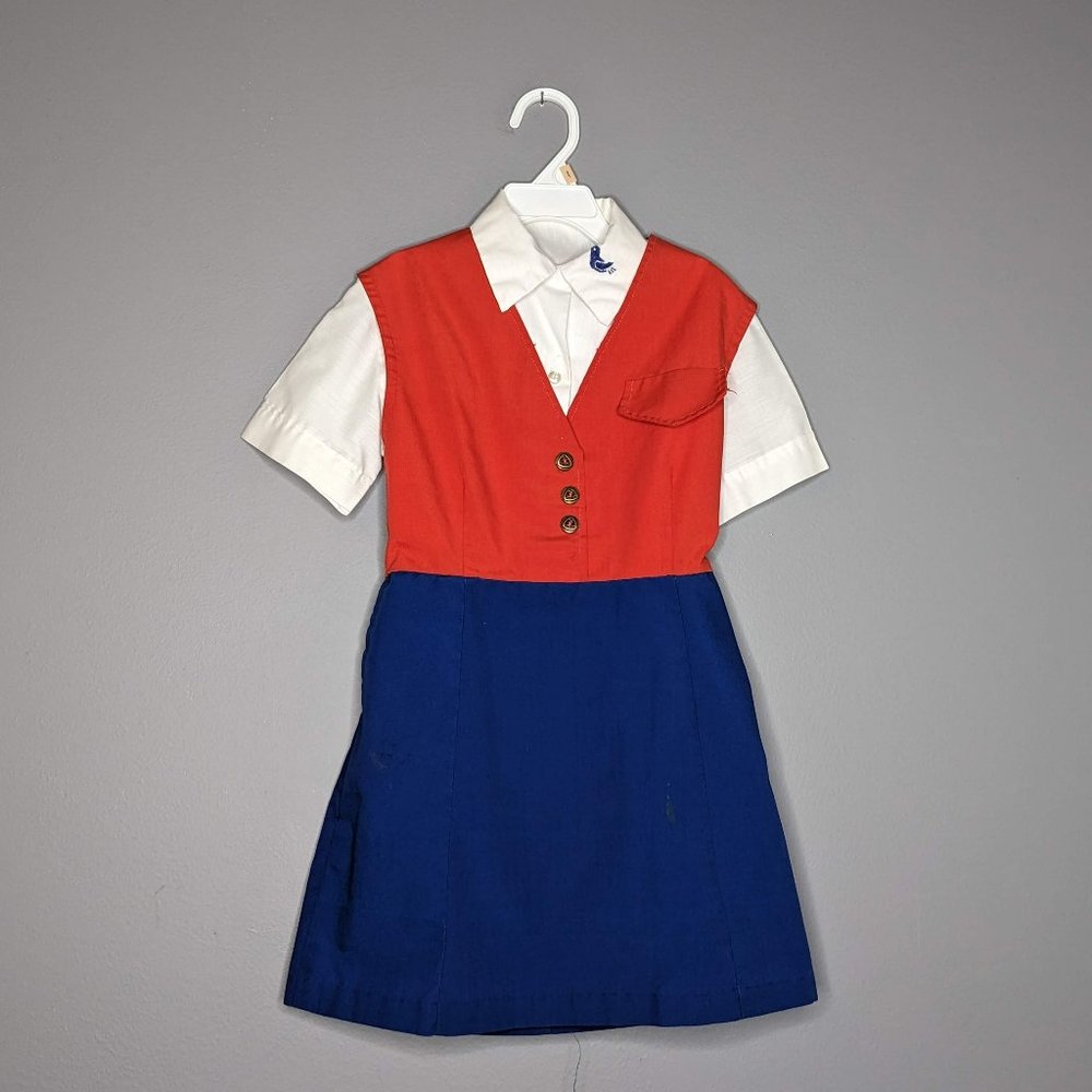 Vintage Campfire Girls Red & Blue Outfit Size Small
